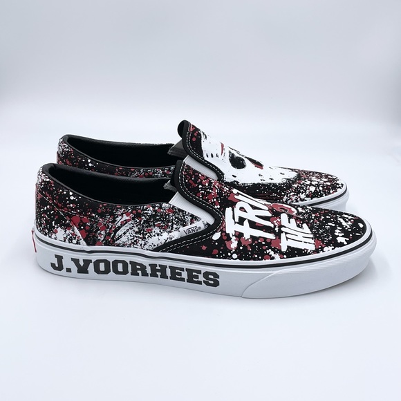Vans House of Terror (Horror) Jason Voorhees FRIDAY THE 13TH Slip-On shoes Sz 11 - Picture 2 of 12